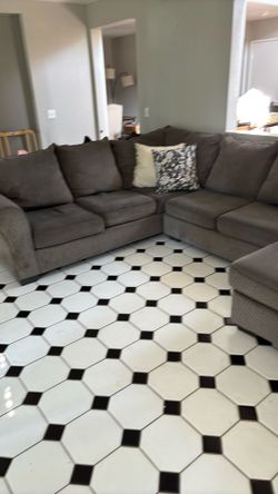 Sectional couch gray