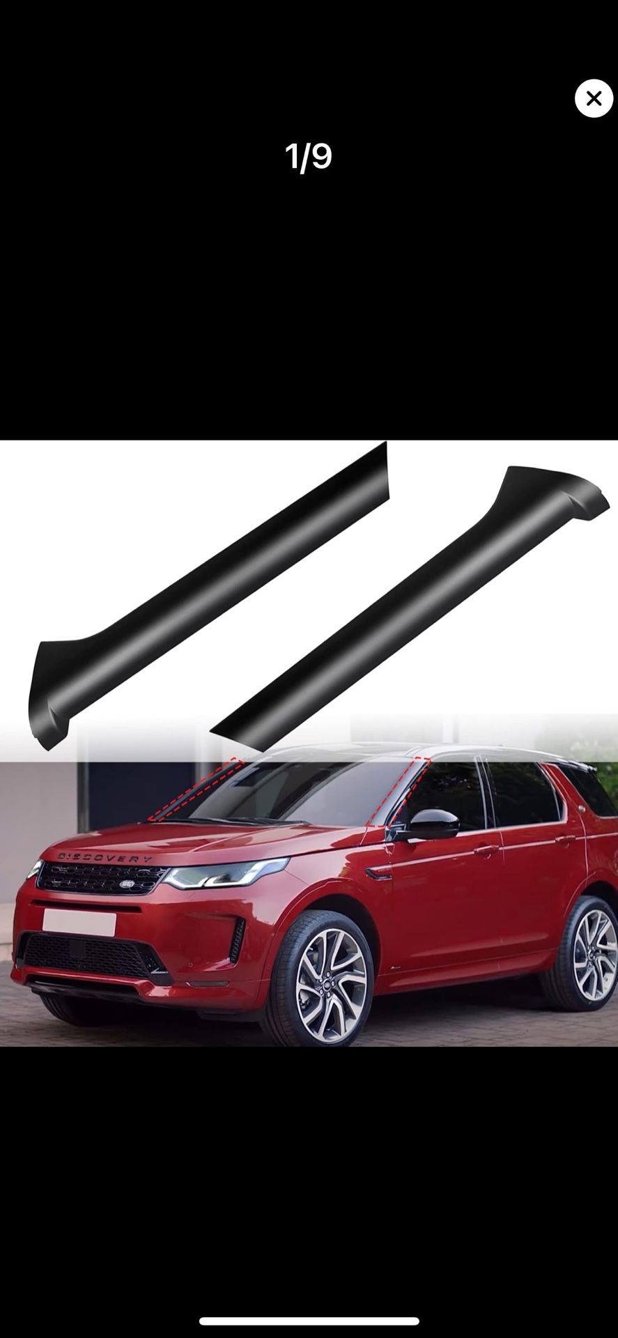 Land Rover Pair Windshield A Pillar Trim Exterior