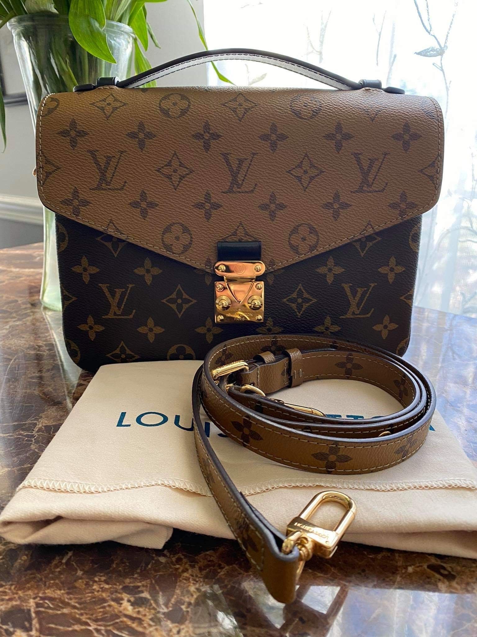 Authentic Louis Vuitton Reverse Metis PM Bag Purse
