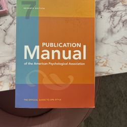 Publication Manual Of The American Psychological Association