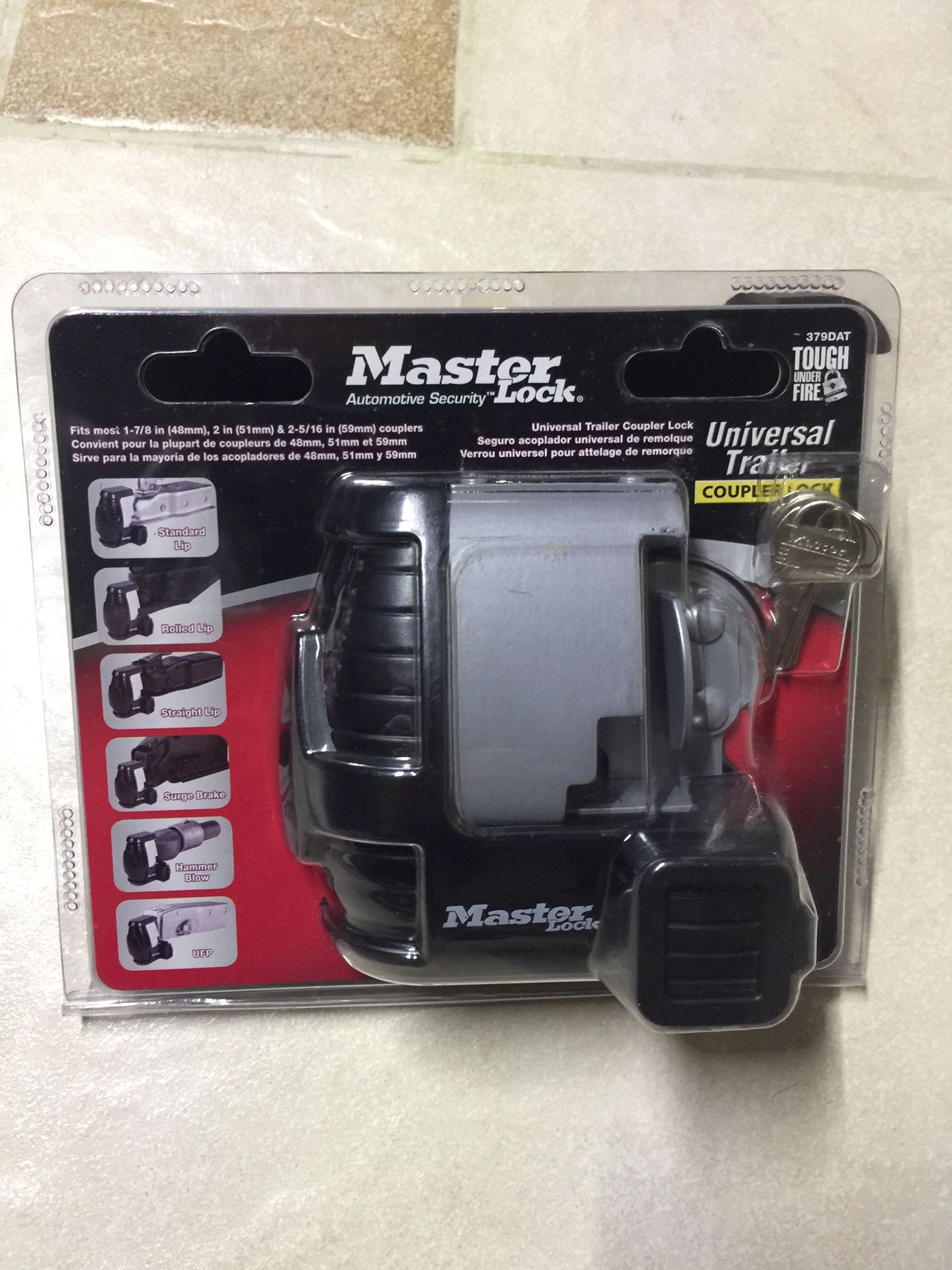Master Lock HEAVY DUTY Trailer Coupler lock