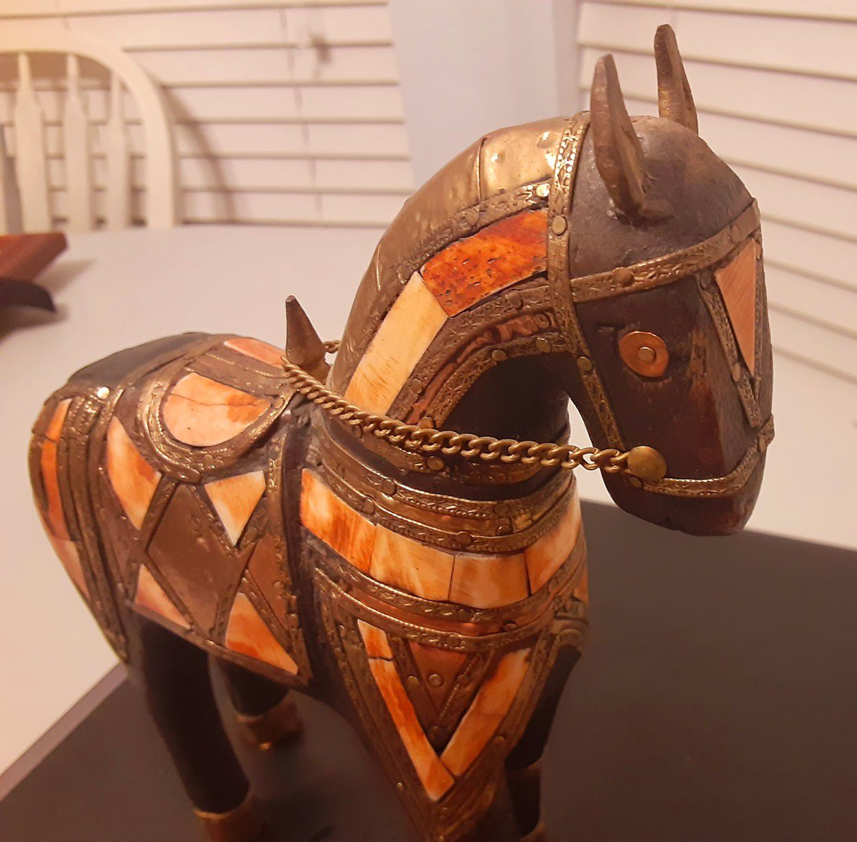 Antique wooden carved horse