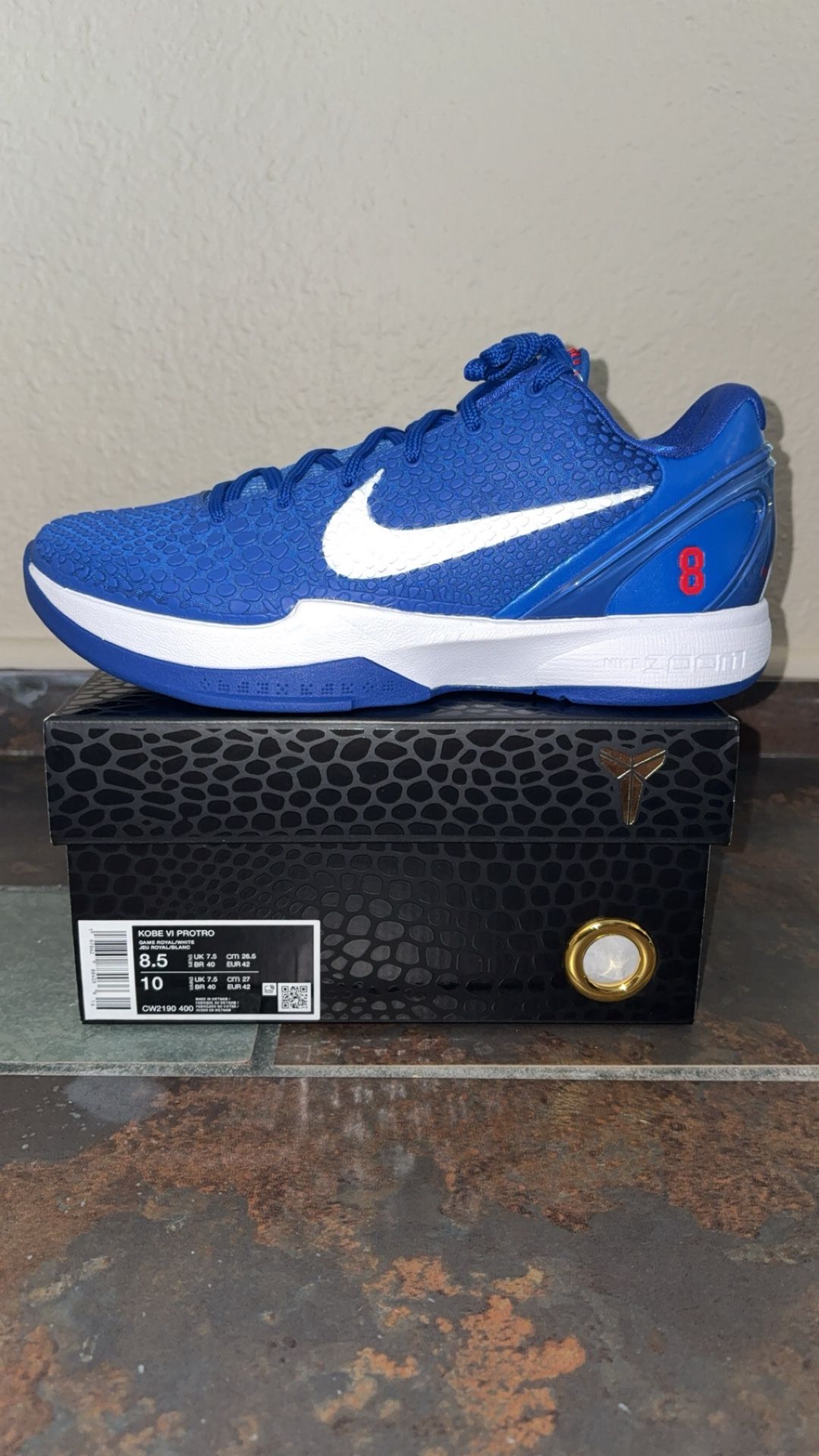 Nike Kobe 6 Protro “Dodgers” Size 8.5