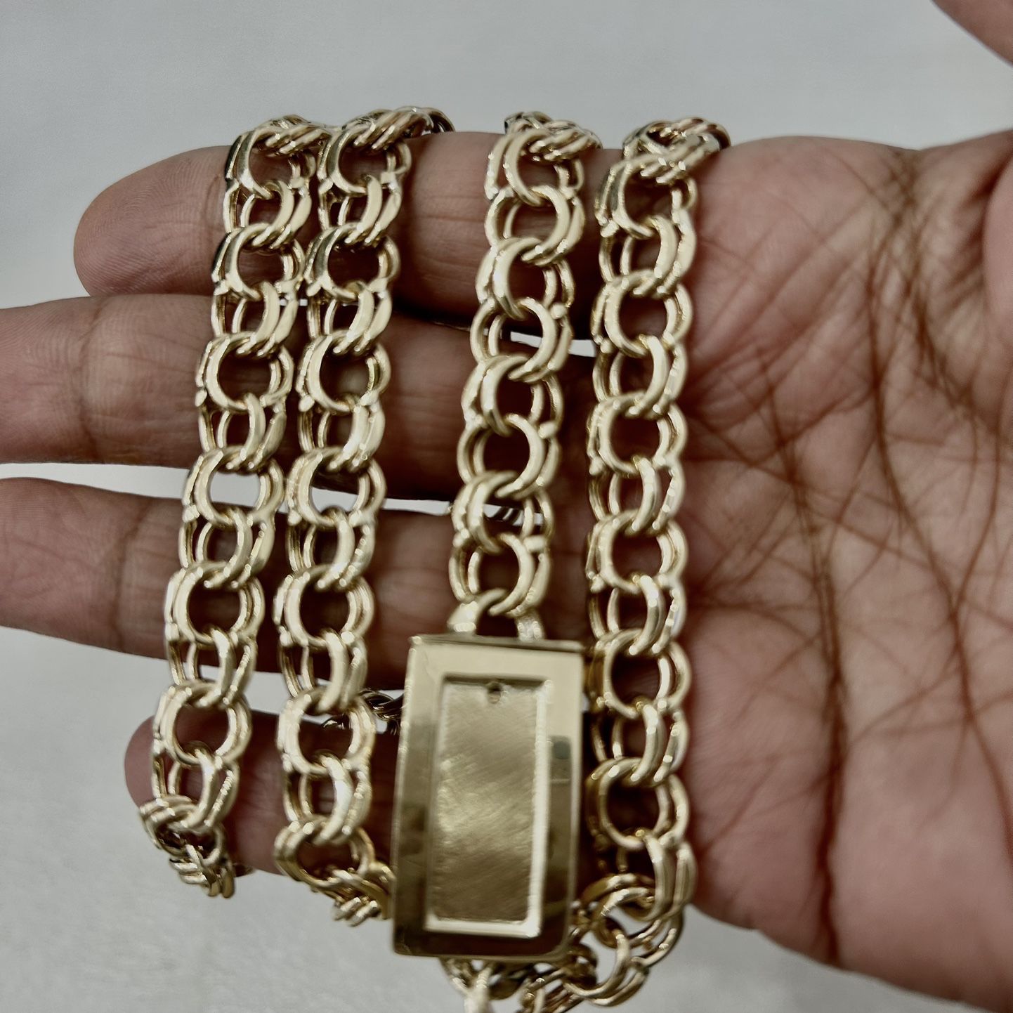 74.6 Gms 10KT-YG Solid Chino Link Chain 
