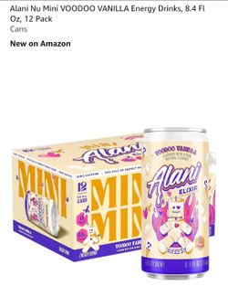 Alani Nu Mini Voodoo Vanilla Energy Drinks 12 Pack