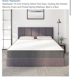 Size Twin- 10 Inch Memory Foam Mattress
