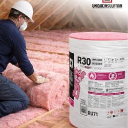 R-30 Unfaced Insulation Roll – NEW –