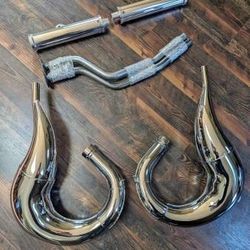 New chrome banshee Shearers, small bore, in frames, pipes for sale