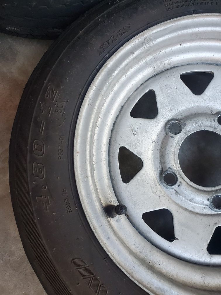Small trailer wheels (2) for Sale in Houston, TX OfferUp