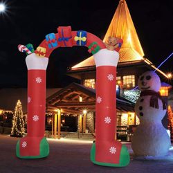 8Ft Height Christmas Inflatable Archway Outdoor Holiday Decorations