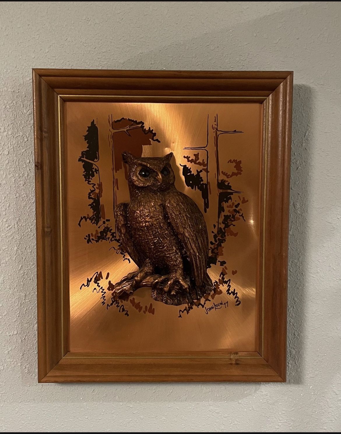 ZULU WARRIOR John Louw 3D アート 当時物 壁掛け 銅板 ZULU WARRIOR John Louw 3D アート 当時物 壁掛け 銅板