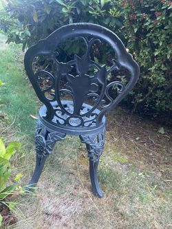 Cast iron garden chair