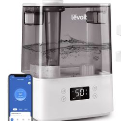 LEVOIT Humidifiers for Bedroom Large Room Home, (6L) Cool Mist Top Fill Essential Oil Diffuser for Baby & Plants, Smart App & Voice Control, Rapid Hum