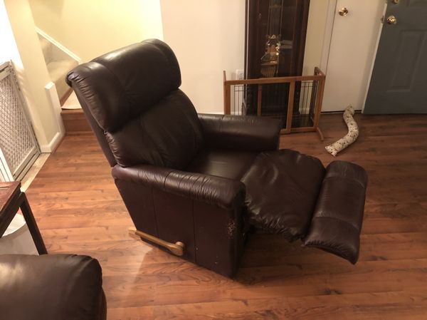 La Z Boy Brown Leather Recliner Rocker For In Germantown Md La Z Boy Brown Leather Recliner Rocker