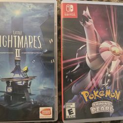 Pokémon Shining Pearl & Little Nightmares 2 Nintendo Switch Game Lot