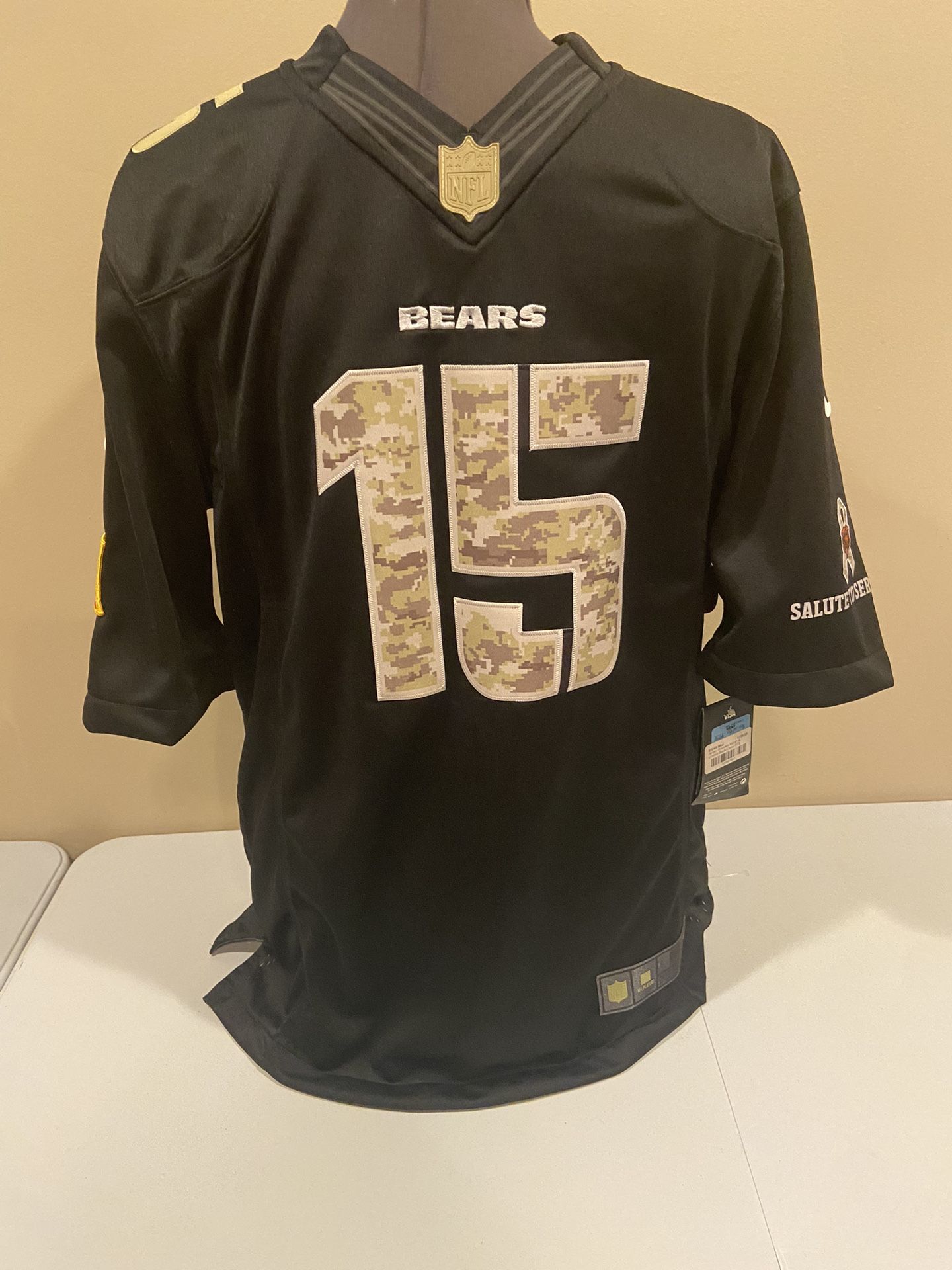 Chicago Bears brandon Marshall Jersey Salute To Service Black/Camo Medium LETTER