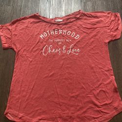 Womans Motherhood Chaos And Live Shirt Size Medium By Maurice’s #19