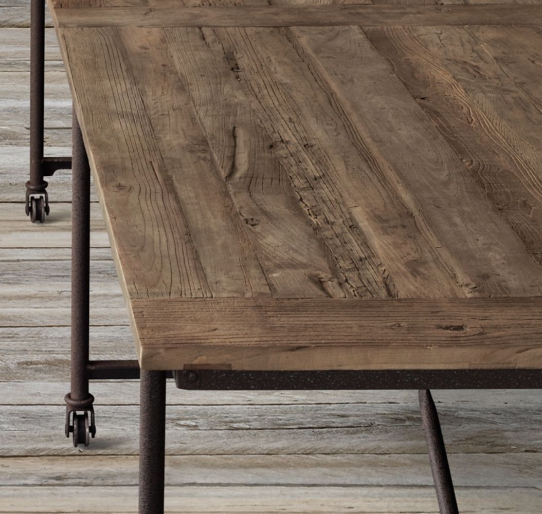 Restoration Hardware FLATIRON RECTANGULAR DINING TABLE 112” for Sale