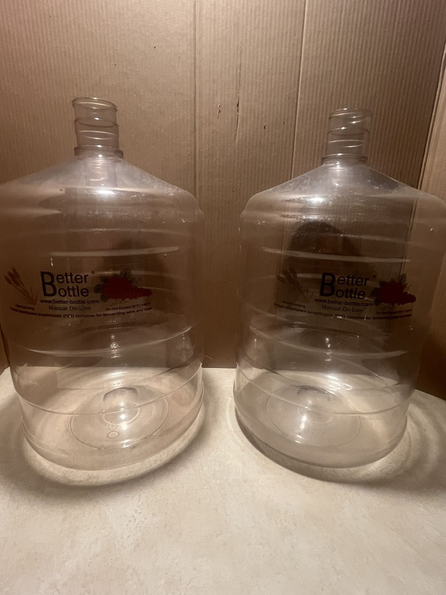 Clear PET 6 gallon Plastic carboy