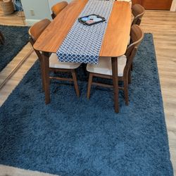 Blue Shag Rug 6' X 9'