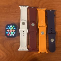 44mm Apple Watch Series 5 Unlocked (GPS+Cellular) w/ Multiple Colored Bands Size M/L