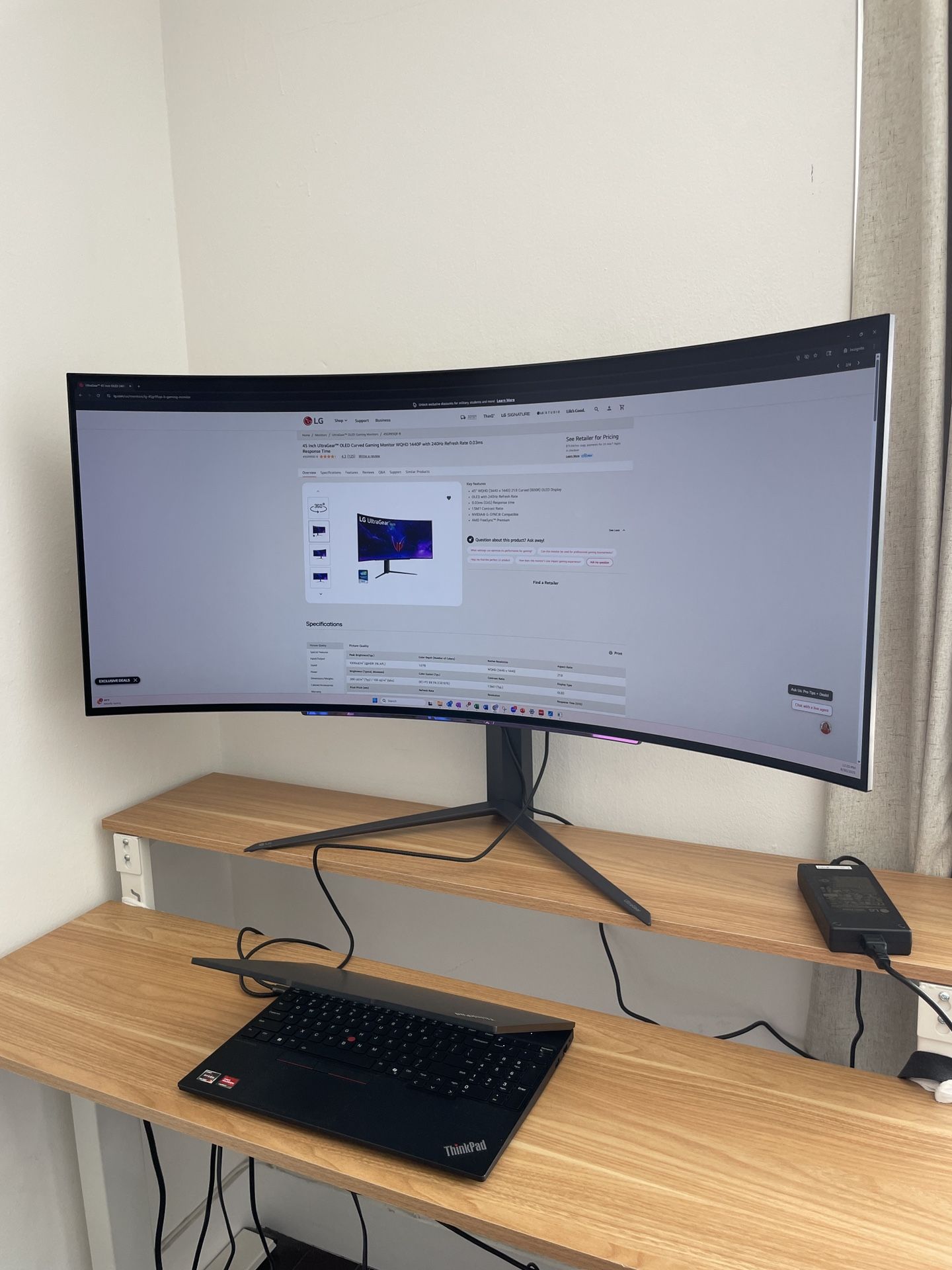 45” Curved LG Gaming Monitor