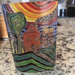 Painted Vase With Real Gold 