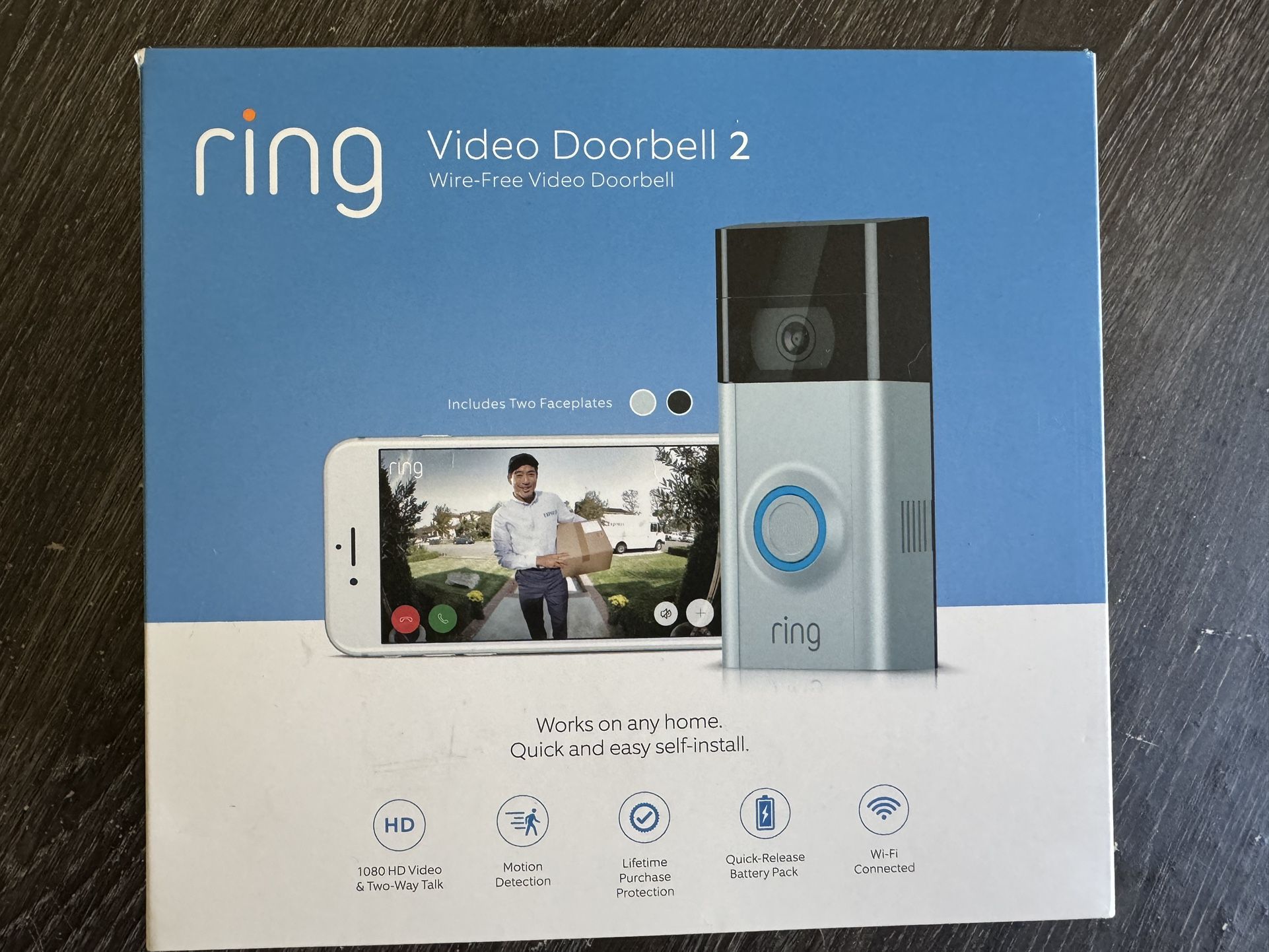 Ring Video Doorbell 2 with Ring Battery