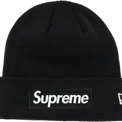 BRAND NEW! Supreme New Era Box Logo Beanie (FW18) Black