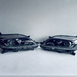 2015-2020 TOYOTA SIENNA LEFT AND RIGHT SIDE HEADLIGHT HALOGEN W/ LED OEM SMOKED 