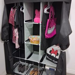 Wardrobe Closet Zippered Storage Portable