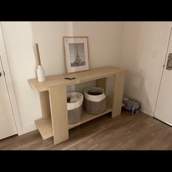 Oak console table