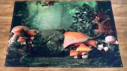 Small Mushroom Bird Butterfly Tapestry