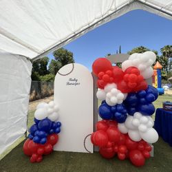 Baseball Theme Balloons and backdrop