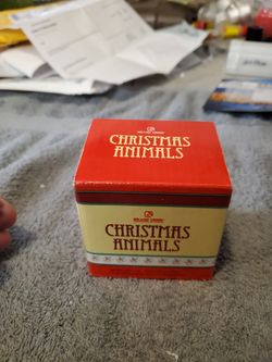 Silver Deer Christmas Animals Collectible Box
