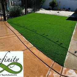 Synthetic Turf And Concrete