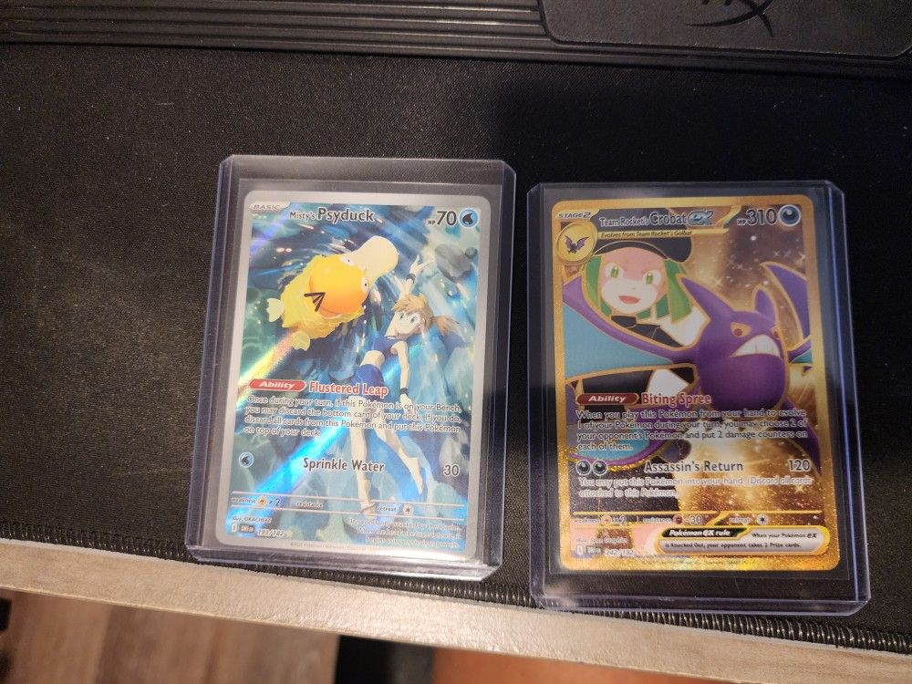M/NM Misty's Psyduck And Team Rockets Crobat Ex