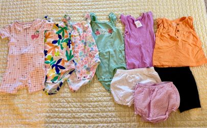 18 months toddler girls summer clothing bundle (9 items)