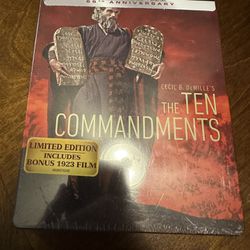 The Ten Commandments 4k Blu-ray Limited Edition Steelbook 65th Anniversary Edition . New And Sealed.