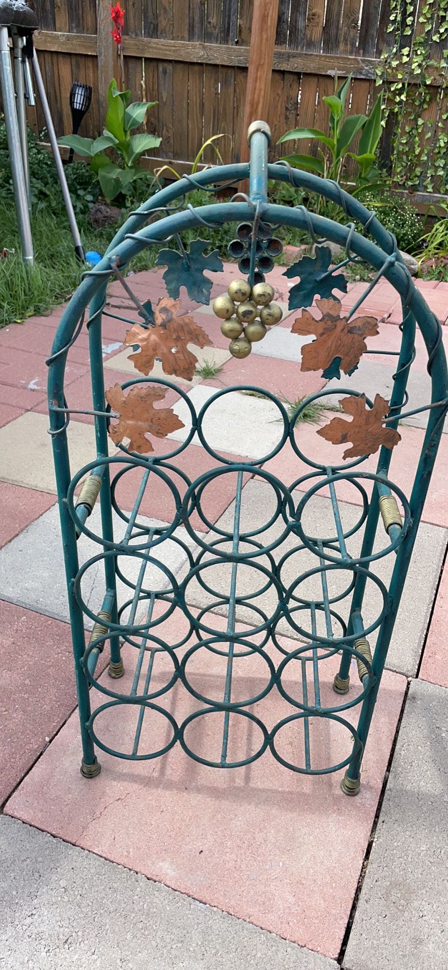 Heavy Wine Rack With Beautiful Design On It