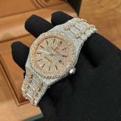 VVS Mossanite Icedout 41mm Men’s Watch / Diamomd Tester Certified