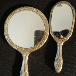 2 Vintage/Antique Handheld Face Mirrors!!