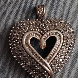 Beautiful Diamond Heart Pendant .. Vintage..Deal Price