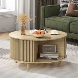 Round Coffee Table With Storage 