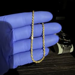 .925 Gold Plated rope bracelet 