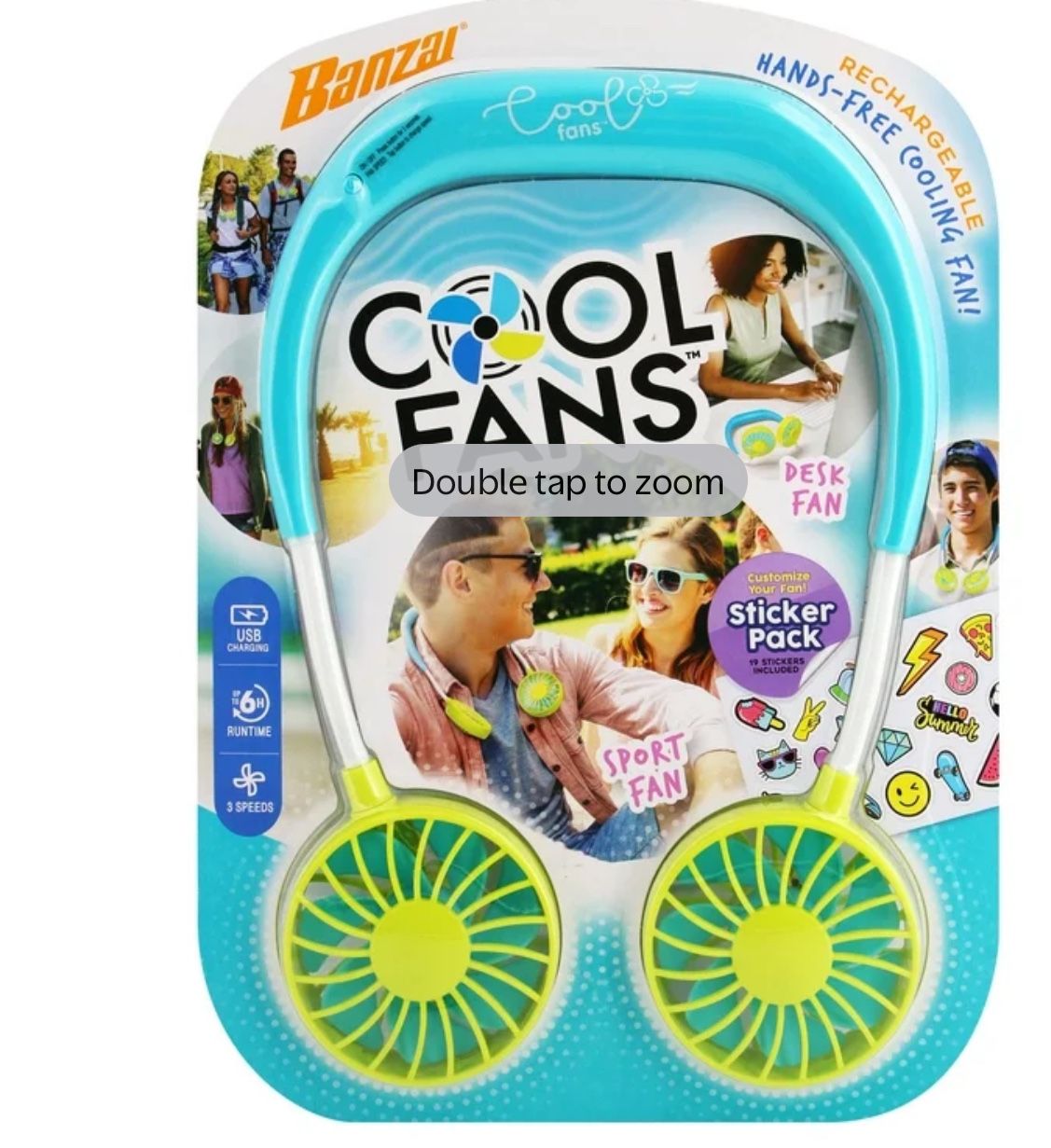 Banzai Cool Fans Rechargeable Neck Fan Brand New 
