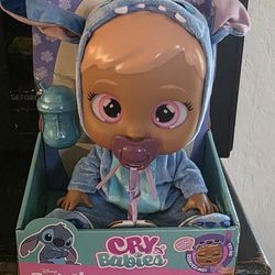 New Cry Babies Disney Stitch -12" Baby Doll, Stitch Themed Pajamas, for Girls and Kids 18M and Up