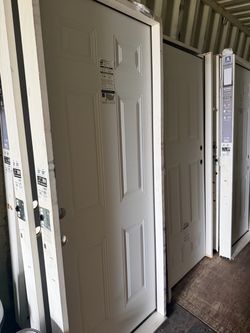 Exterior metal door