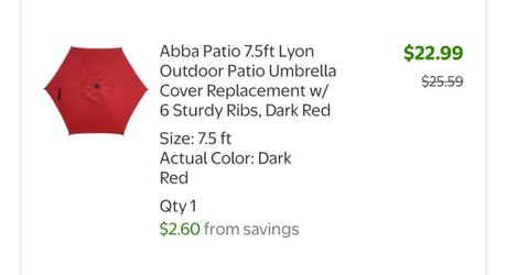 Umbrella cover 7.5"