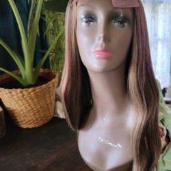 Golden Long Straight Hair Wig Lace Front 